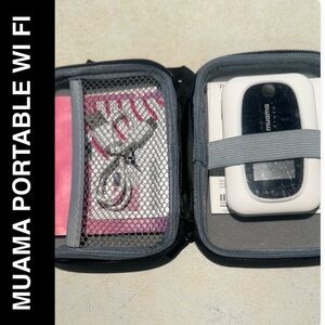 Muama Ryoko 4G LTE Portable Travel Wi-Fi Hotspot + Case, Charging Cord & SIM